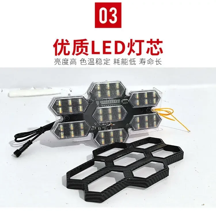 For Roewe CLEVER / SAIC CLEVER 2020-2025 Car Led Daytime Runnning Light Flowing Turn Signal Front Fog Lamp Modification Daylight detail image 7