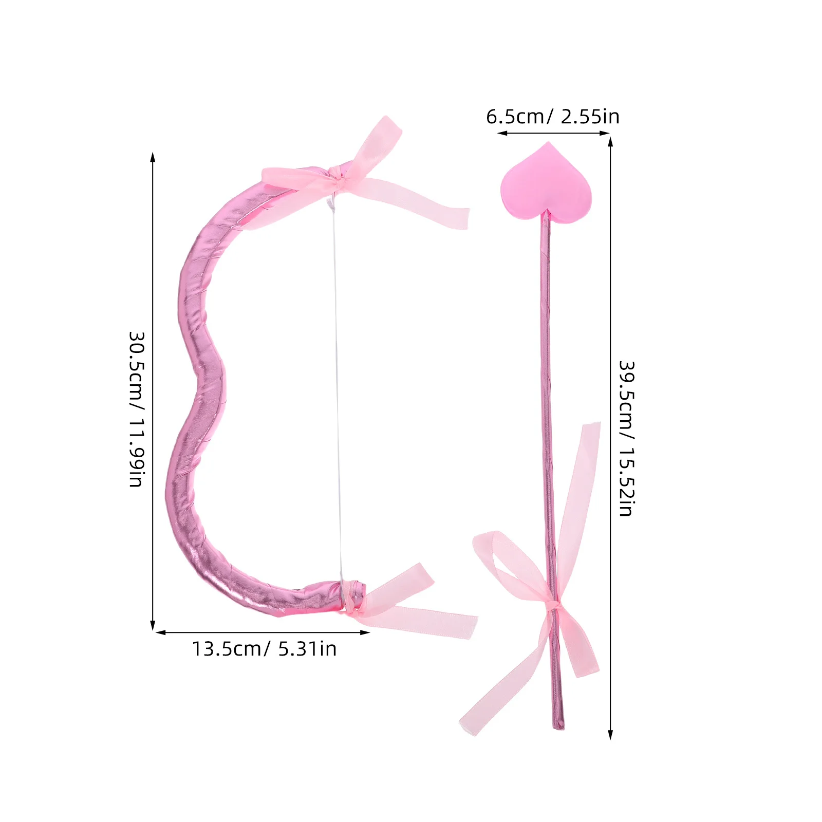 Oggetti di scena per cabine fotografiche di San Valentino Set di accessori Cupido per coppie Festa di Halloween Natale Cosplay Tiro con l'arco Decorazioni per eventi a tema