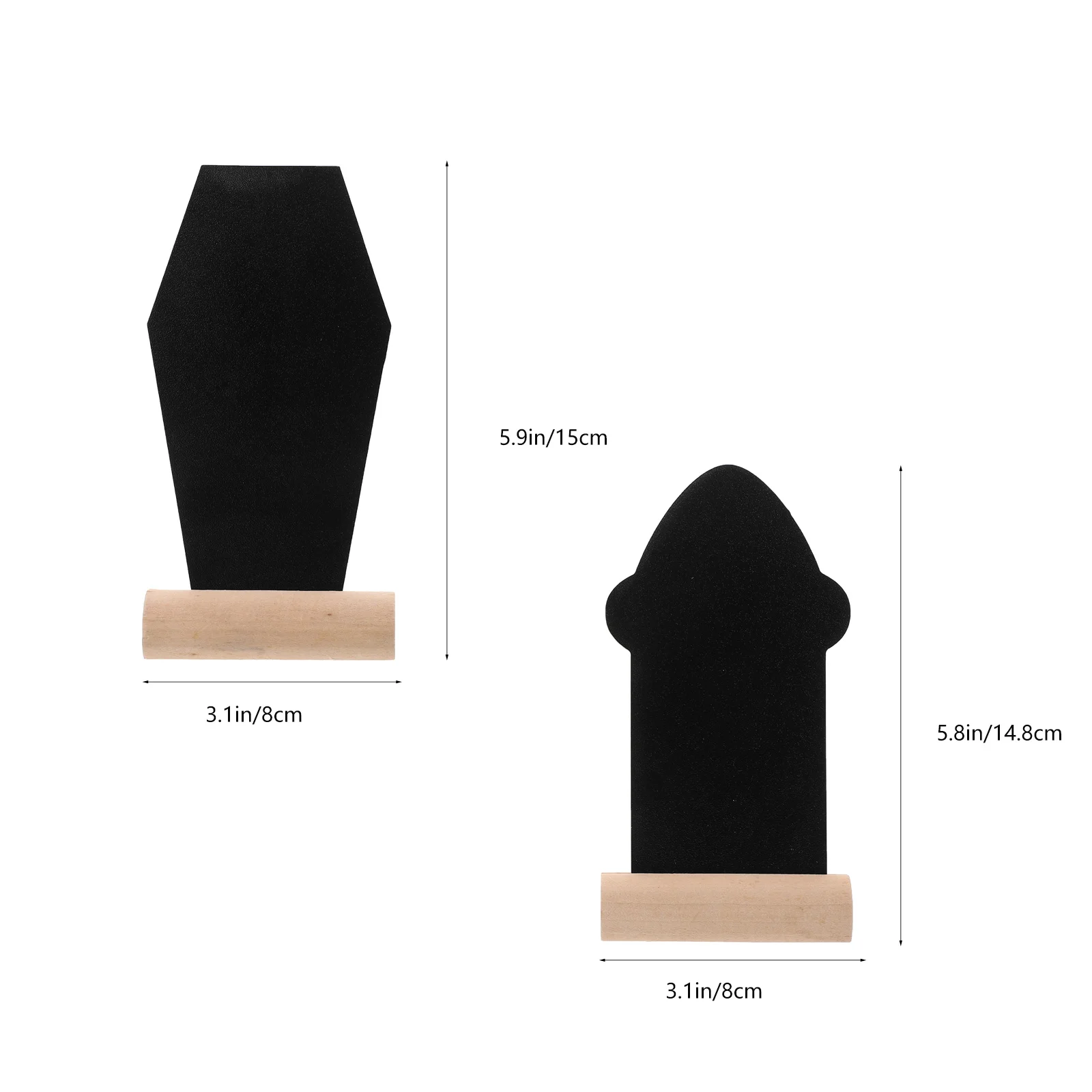 2pcs Mini Chalkboards Decorative Blackboards Multifunctional Message Price Boards For Restaurant Menu Writing Drawing Display