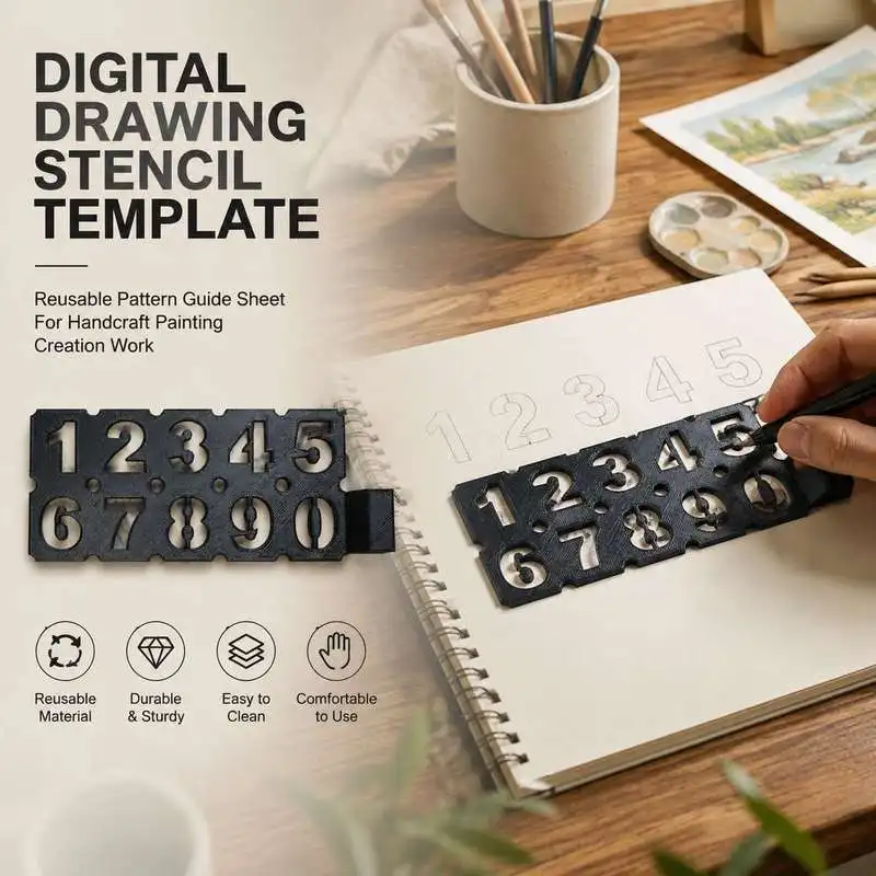 Digital Drawing Stencil Template Reusable Pattern Guide Sheet For Handcraft Painting Creation Work