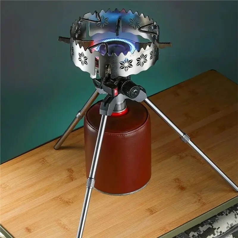 

【THANKSGIVING DAY】For Card Type Gas Furnace CAMPINGMOON Expansion Bracket Aluminum Alloy Adjustable Height BBQ Burner Convenient