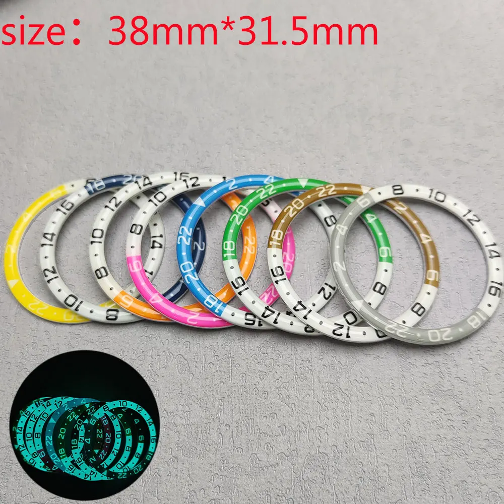 38MM * 31.5MM Case Outer Ring SKX007 SKx011 Diver Watch All Night Glow Resin Ring Mouth Watch Accessory Replacement