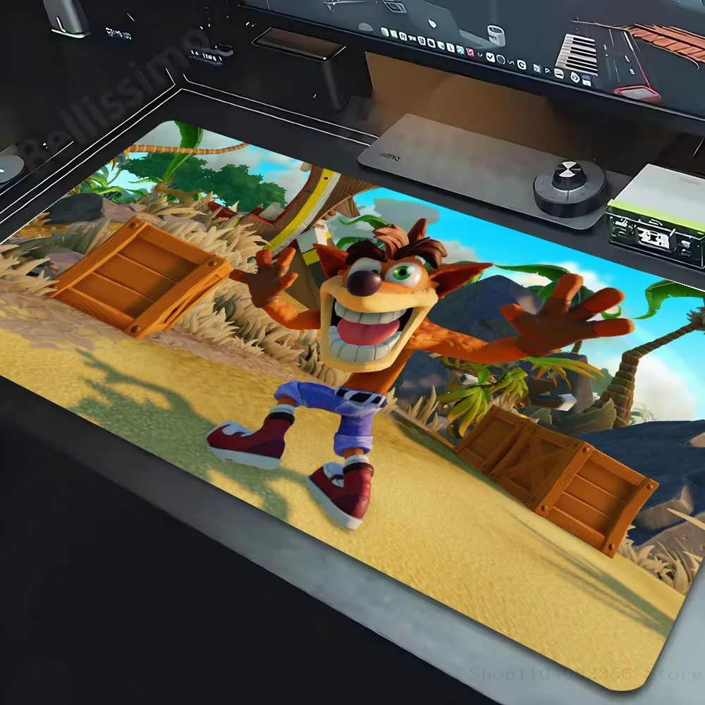 Crash B-Bandicoot Mousepad Non-slip Suitable For Office Computers Laptops E-sports Game Desk Mats XXL Keyboard