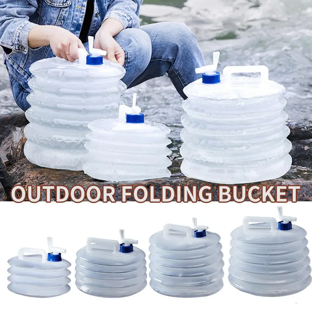 Outdoor Foldable Water Bag Camping Picnic Water Containers 3-15L Bottle Multifunction Storage Water Telescopic Drinking C5F1