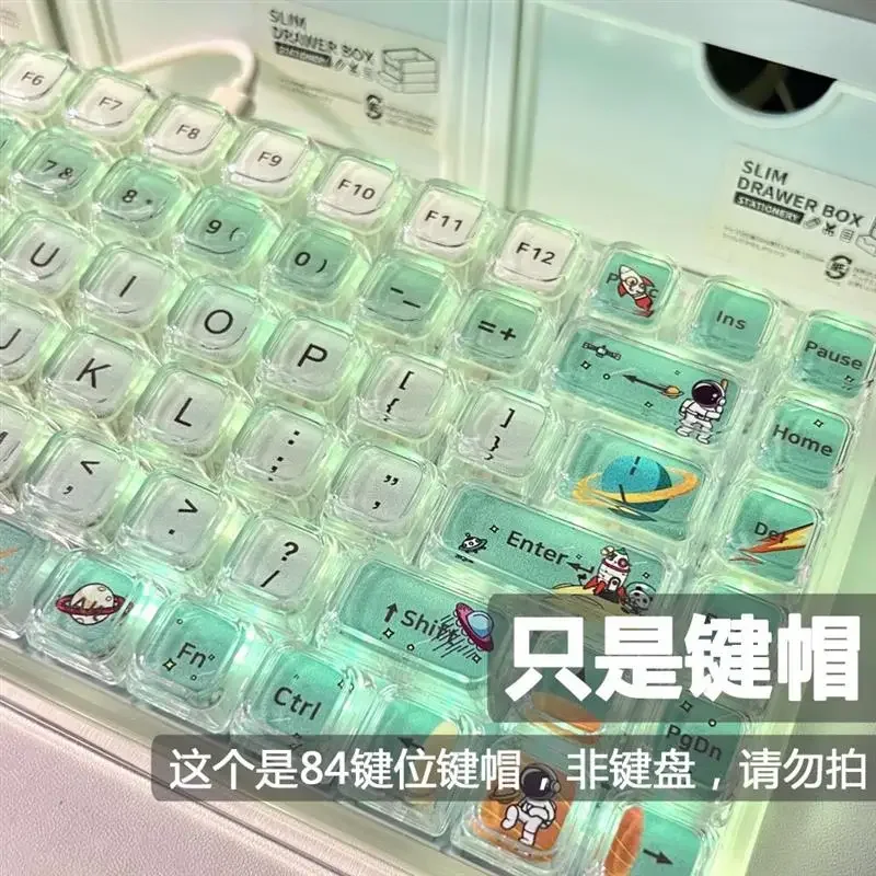 Future Era Green Transparent Crystal Keycap DIY Customized Mechanical Keyboard Universal