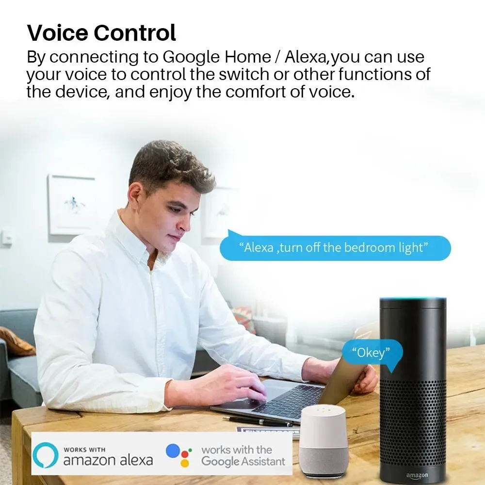 16A EWelink Wifi interruptor Mini interruptores inteligentes de 2 vías DIY disyuntor soporte Sber Sa Мару ng alexa Google Home Alice SmartThings