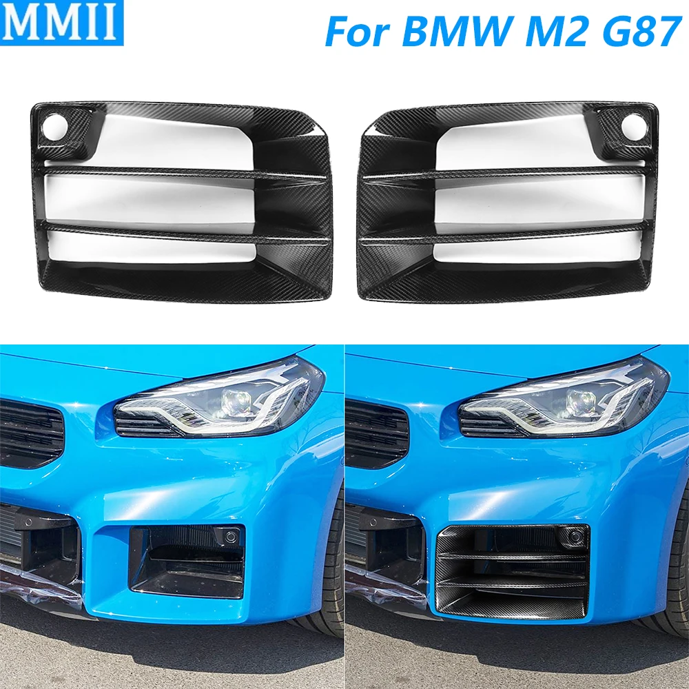 

Для BMW M2 G87 2023-2025 настоящий сухой передний бампер из углеродного волокна, вентиляционная панель, украшение, аксессуары для модификации автомобиля