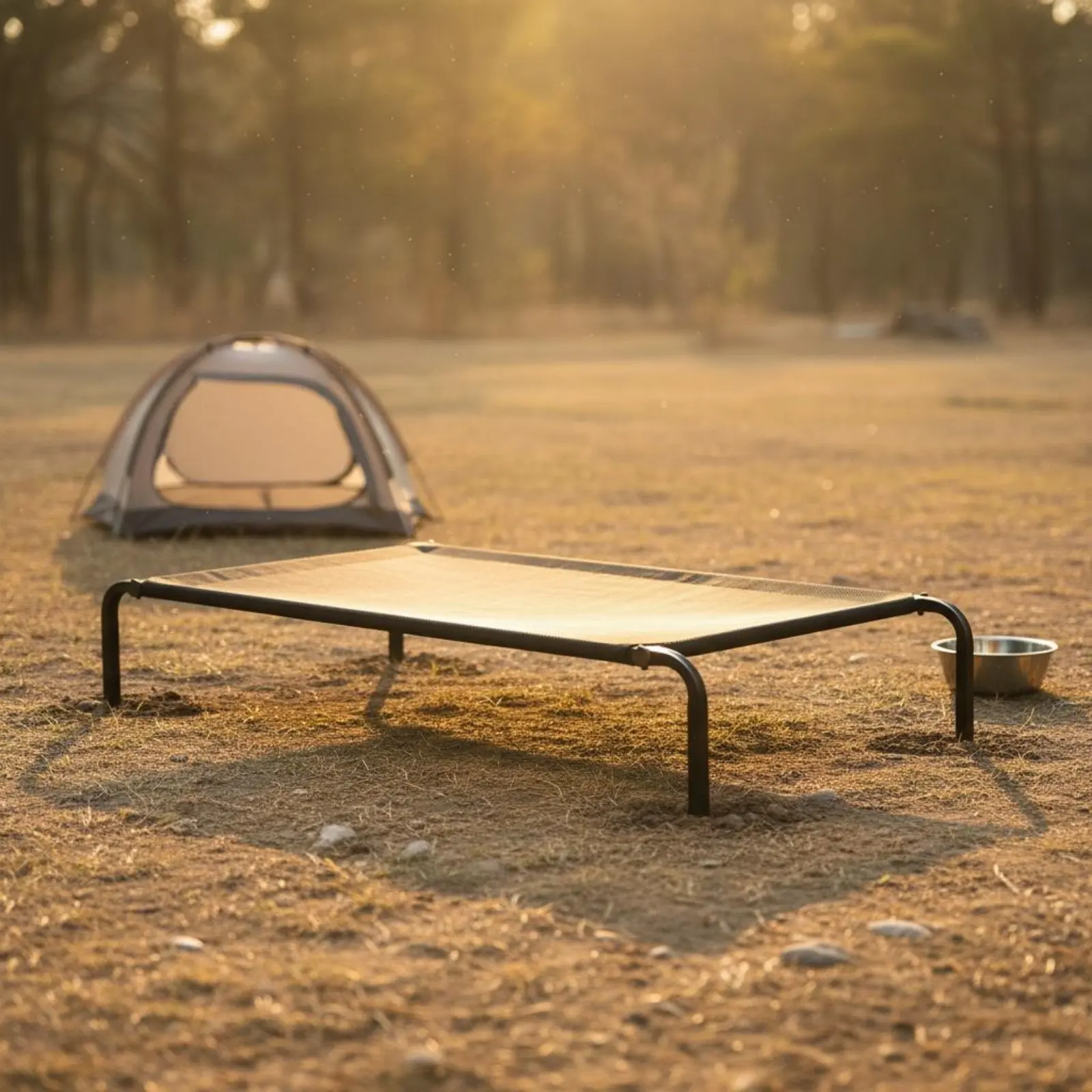 Picture 5: Elevated Dog Bed Sturdy Steel Frame Raised Pet Bed Dog Cot Easy to Clean Abrasion Resistant for Dogs