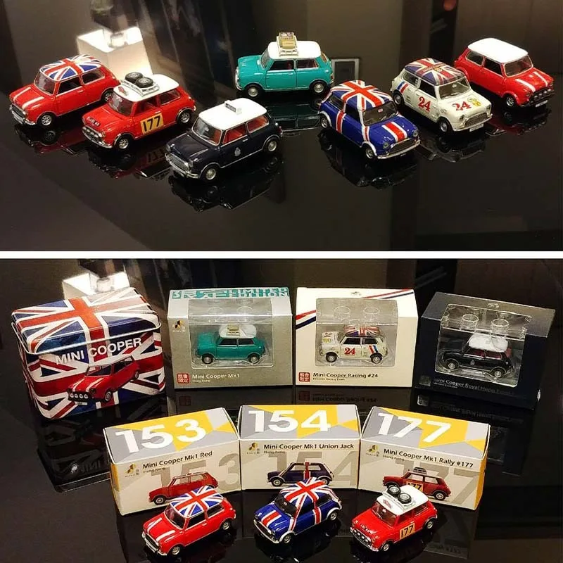 Spot TINY 1:50 Mini Cooper Collection Die Casting Alloy Car Model Adult Collection Ornament