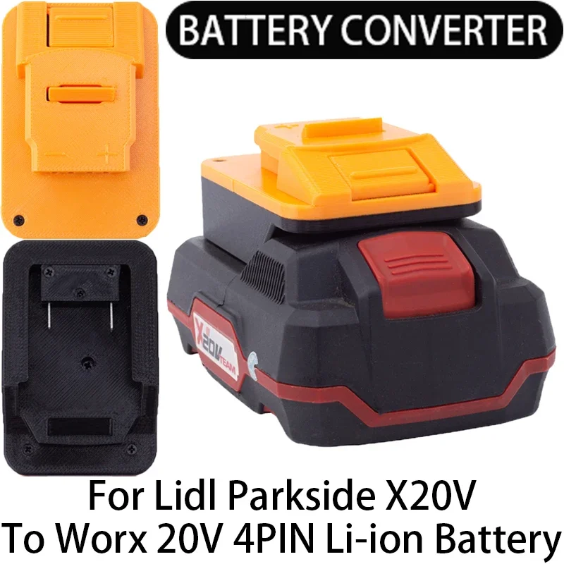 

Adapter/Converter For Lidl parkside X20V Li-ion Tools Convert to Worx 20V 4PIN Li-ion Battery Adapter Power tools accessories