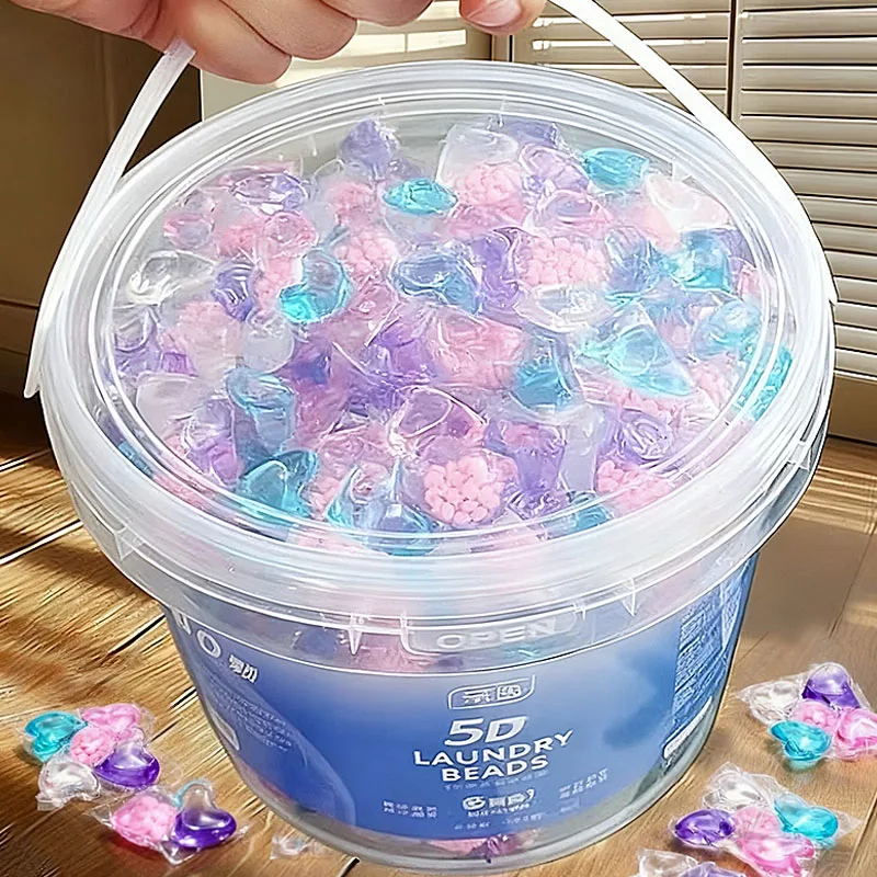 

Laundry Detergent Beads Liquid Capsule Balls Soap Box Gardenia Scented Fragrance 5 in 1 Liquid Capsule Ball Household Essential