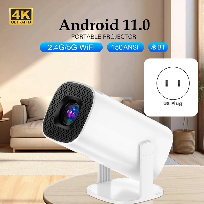 P30 Smart Projector Wifi 6 Android 11 Home Beamer Support 4K Decoding For Home Theater Video Proyector 150 Ansi Durable US Plug