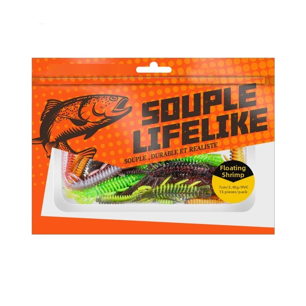 

Ribbed Swim Action Soft Plastic Lures Boat Fishing 5cm, Multi-colored Hook Grooves Fishing Lures Maintains Shape Under Stress