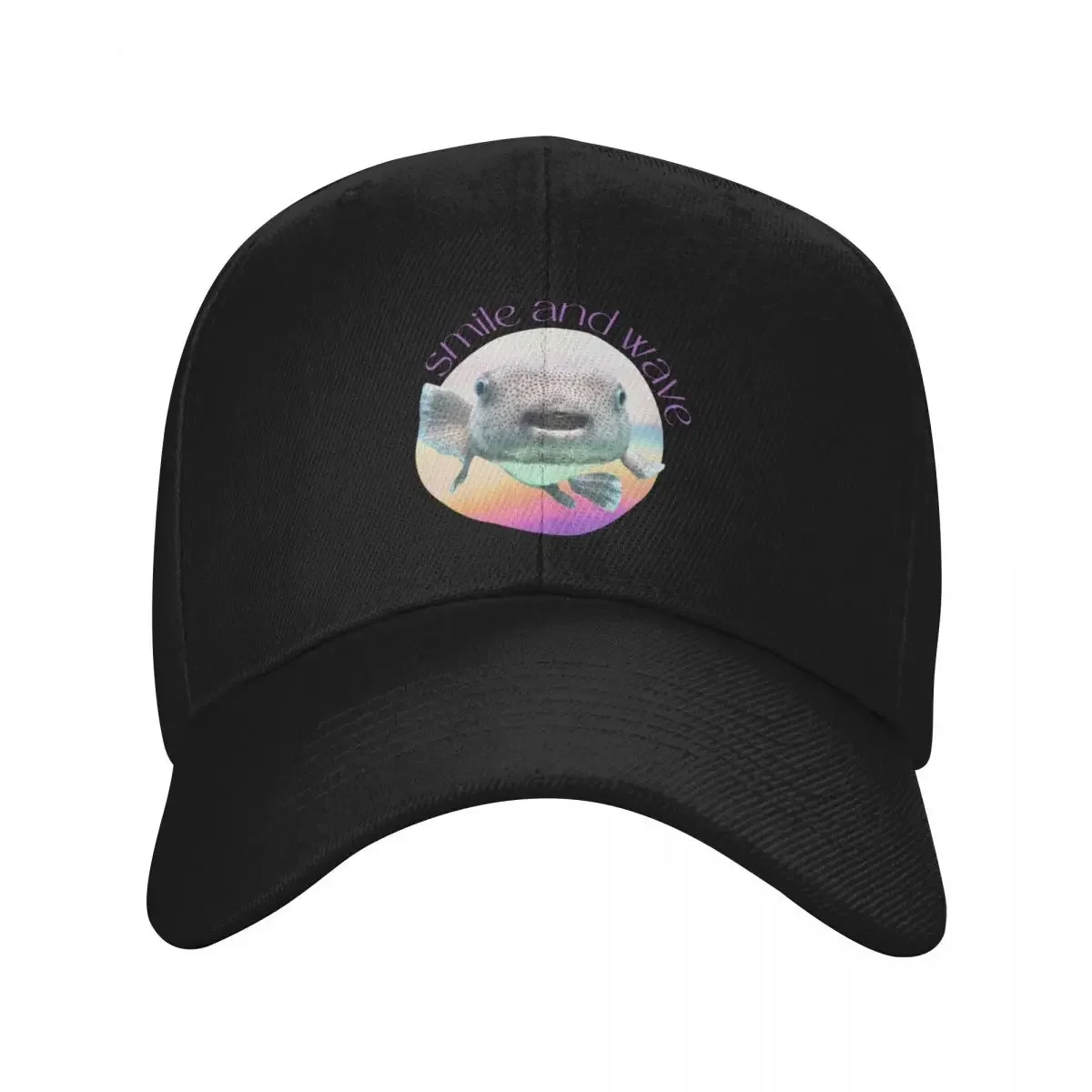 

Smile and Wave Sunset Gradient Baseball Cap hiking hat western Hat funny hat Baseball Men Women's