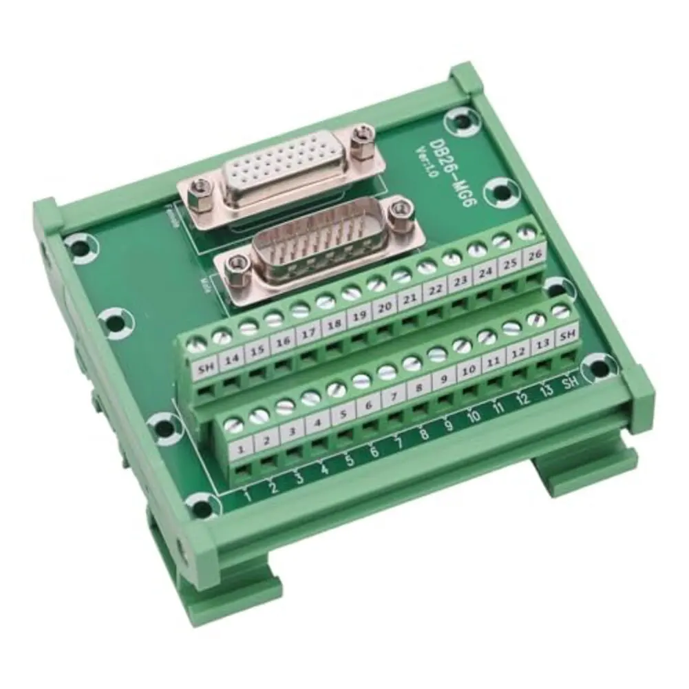 

26pin DB26 Male and Female DIN Rail Connectors for Industrial and Mechanical Equipment Signal Wiring Solutions