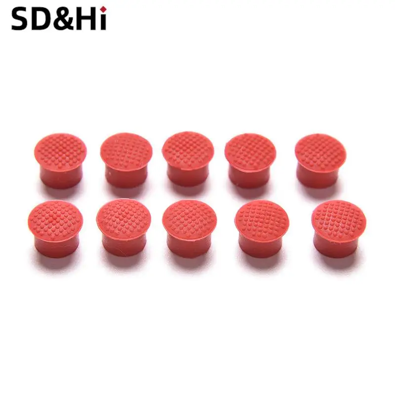 10pcs Laptop Nipple Rubber Mouse Pointer Cap for IBM Thinkpad Little TrackPoint Red Cap for Lenovo Keyboard Trackstick Guide