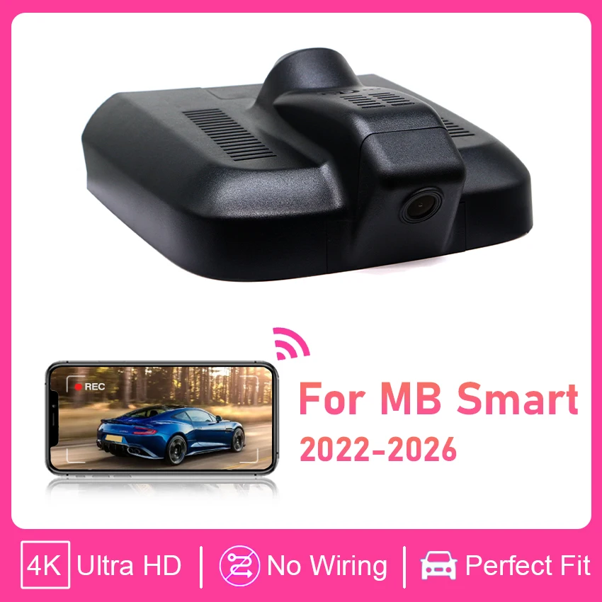 Cámara para Auto UHD 4K 2160P Plug and Play para Smart # Cámara para Auto, Dashcam para Mercedes Benz Smart 1 One, Accesorios para Auto, 2022-2026