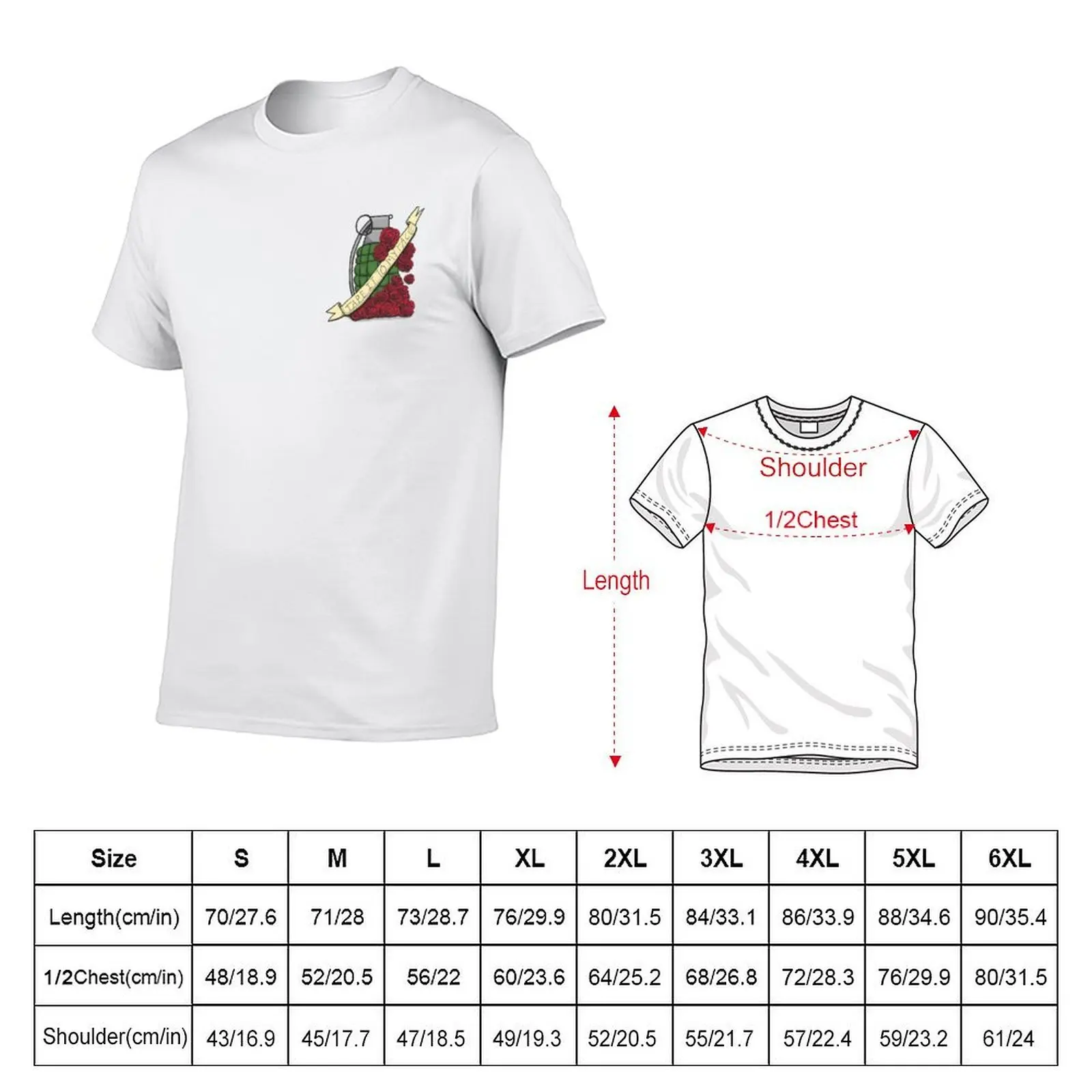 Grenade T-Shirt t shirts with prints man t shirt heavy cotton t shirts for man graphic vintage T-shirt