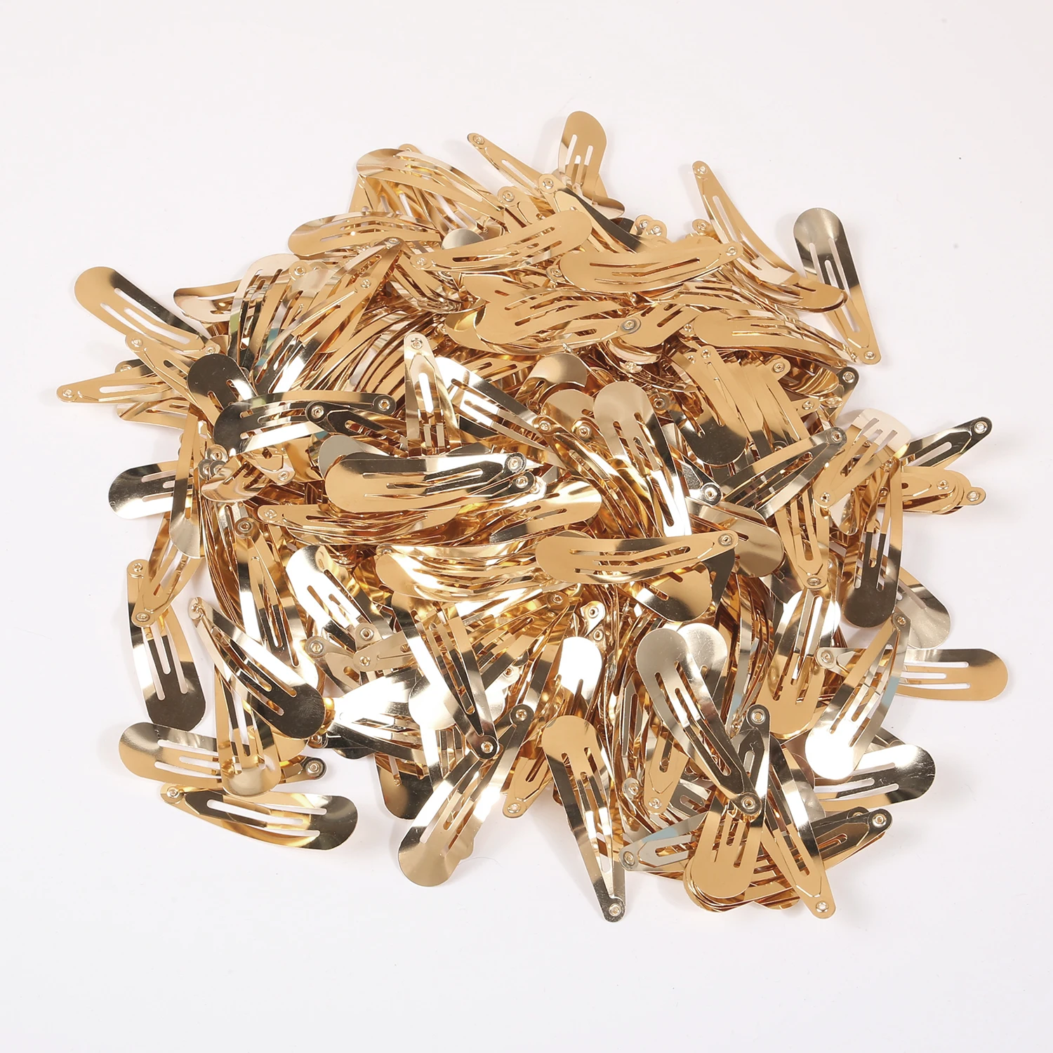 50/100pcs 2in 5cm Golden BB Clips Water Drop Clips Metal Headwear Hair Accessories Bangs Hair Clips DIY Decor BB Clips