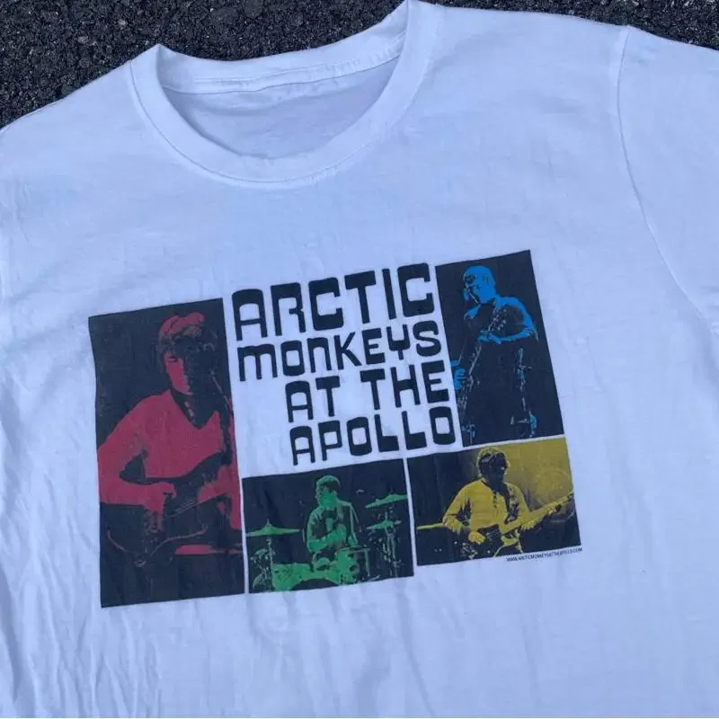 Vtg Arctic Monkeys Promo Live T Shirt White unisex S 234XL NG3293
