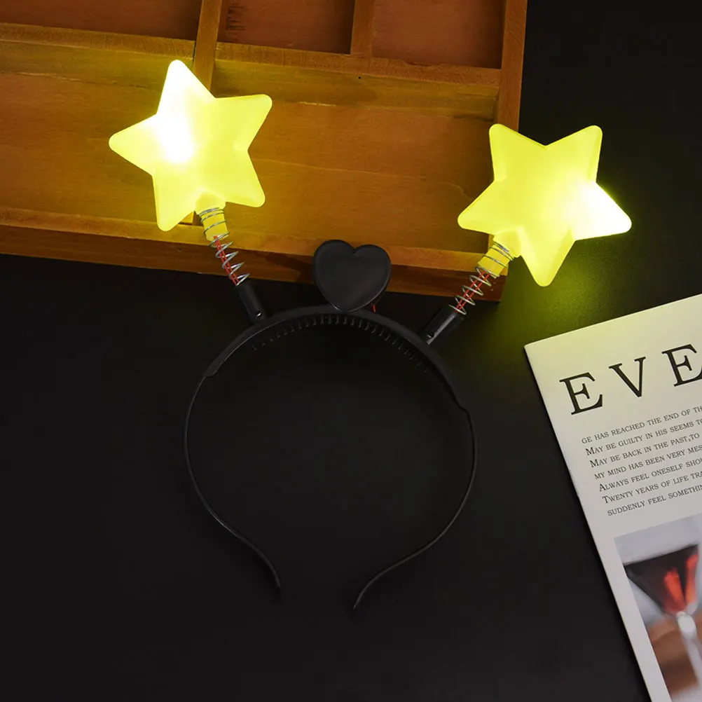

3 Pcs Luminous Headgear Decoration Party Supplies Pentagram Hair Bands Accessories LED