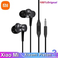 Xiaomi In-Ear Mi Pistion 3 headset Sports Fresh Version With Mic Wired Control 3.5mm earphone  for Redmi Note 7 8 K20 K30 Pro