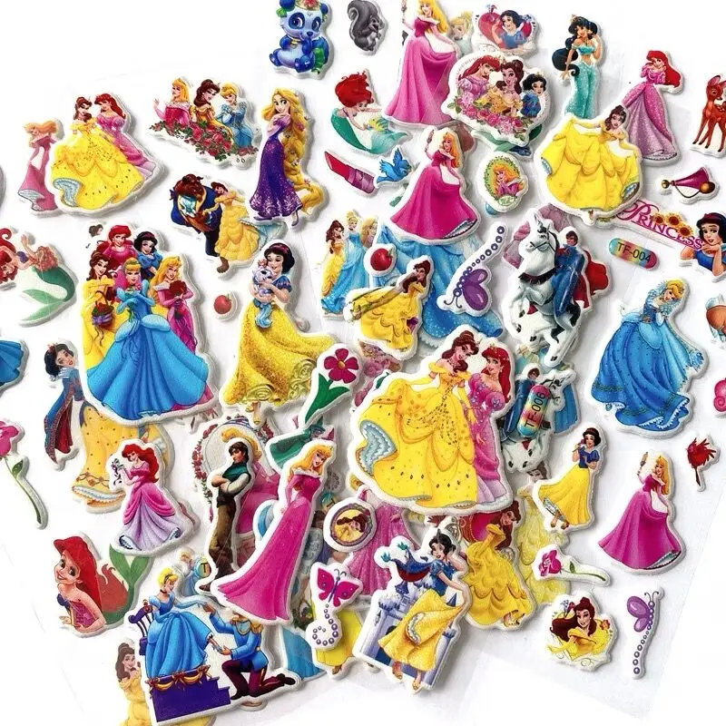 12 قطعة من ملصقات أميرات ديزني سنو وايت للأطفال ألعاب مضحكة ملصقات كرتونية لطيفة أنيمي #4
