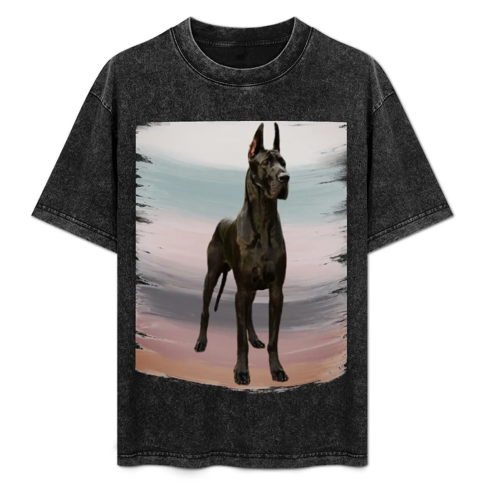 

Great Dane Illustration T-Shirt man t shirt cotton cotton t shirts 100% shirts for men casual shirt for T-Shirt