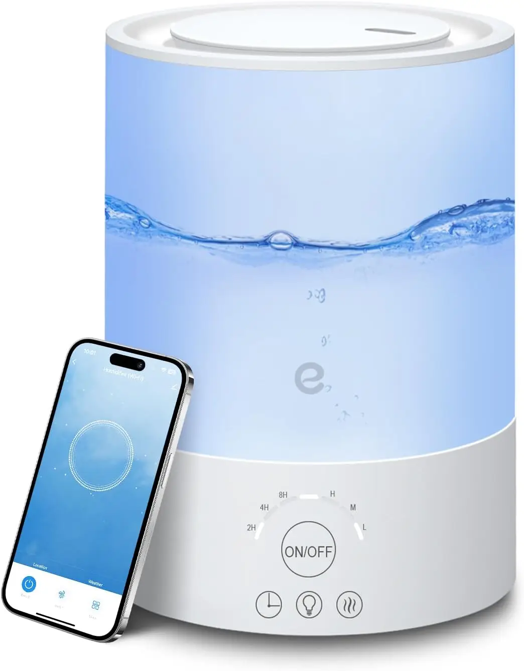 

Smart 2.5L Cool Mist Humidifier with Essential Oil, APP & Alexa Control, Nightlight, Timer, Quiet Auto Shut-Off