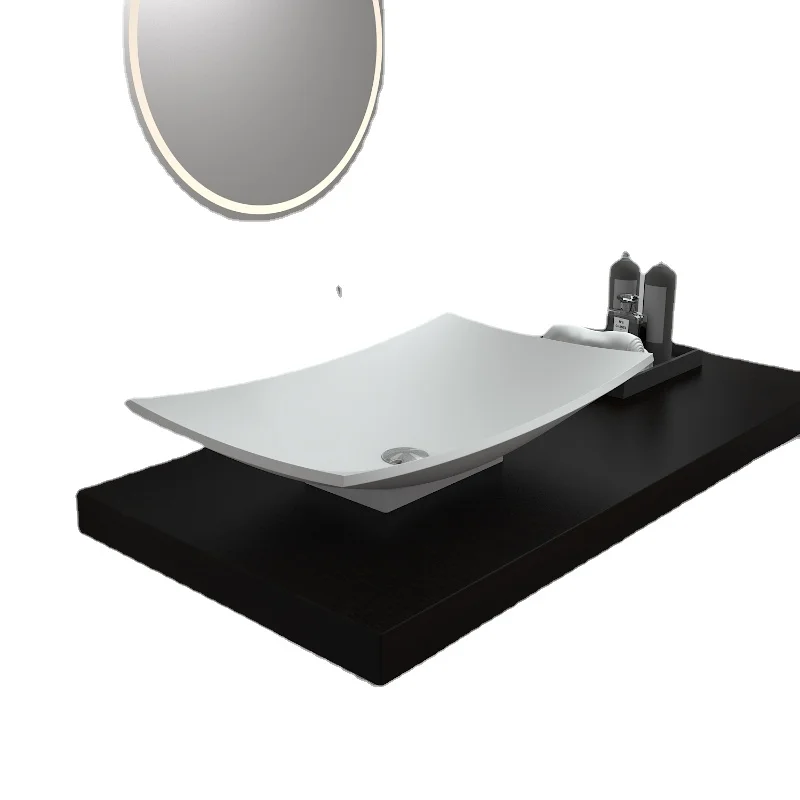 Solid surface double undermount bathroom sink/shallow sink and basin,wall hang wash basin