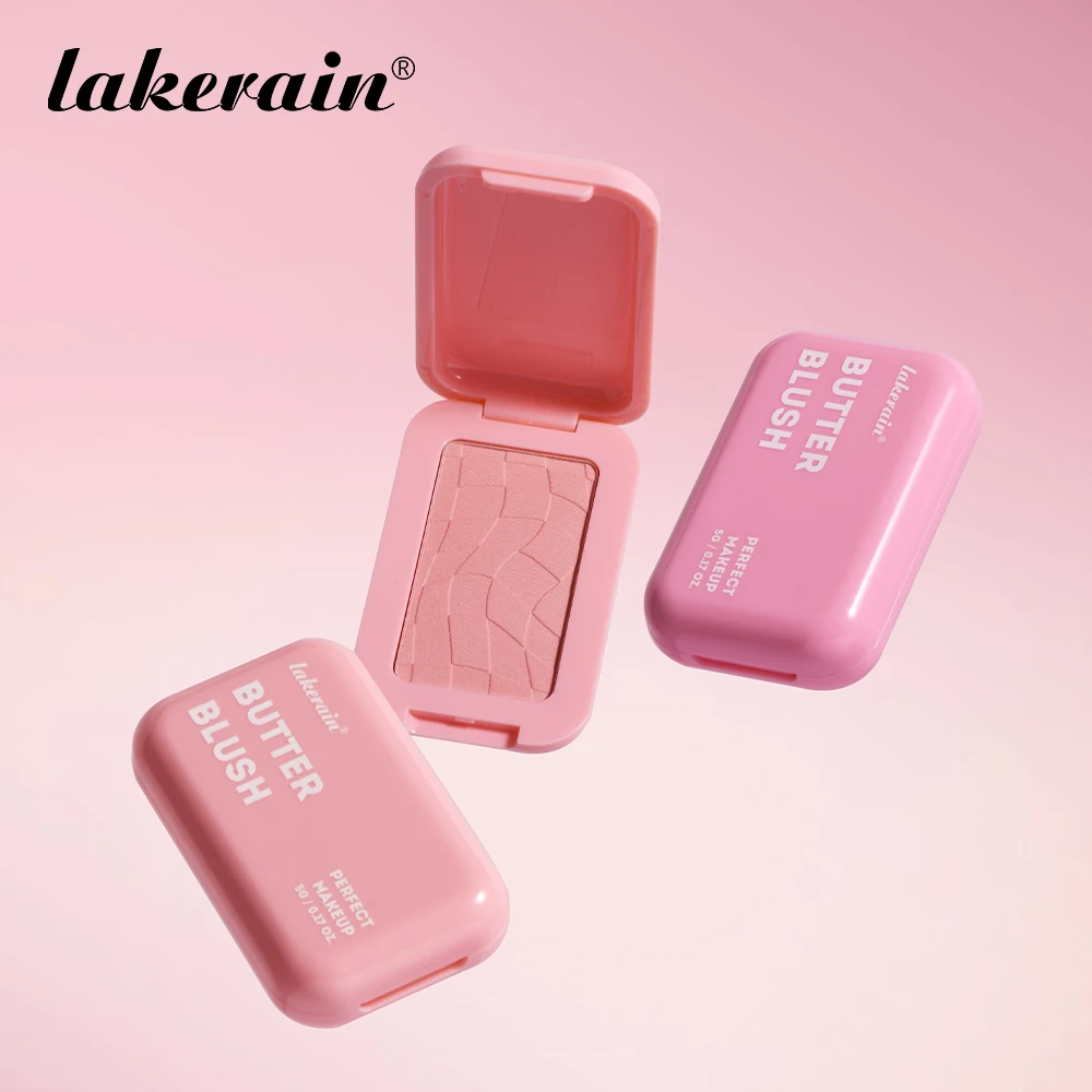 Rubor en Polvo de 3 Colores con Brocha, Resistente al Sudor y al Agua, Efecto de Maquillaje de Larga Duración, Alta Pigmentación, Maquillaje Coreano