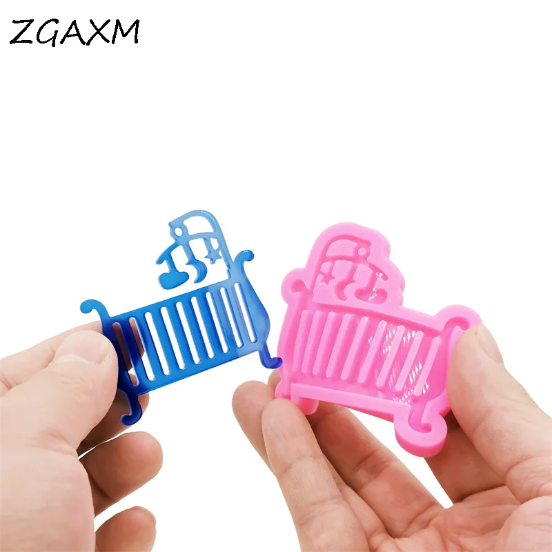 LM 518-Baby Room Bed cabinet Decorative Mold DIY earrings Polymer Clay Resin Silicone Mold Shiny Baby Shaker Silicone Mold