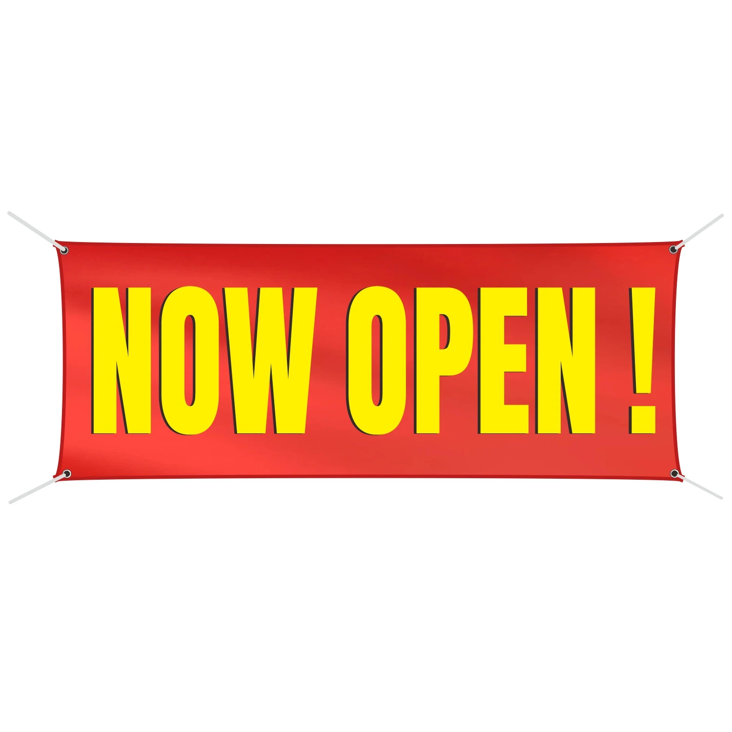 Large Now Open Banner Outdoor Indoor Signs Fabric Hanging Grommet Business, Shop Decoration Advertise, 3 X 8 Feet