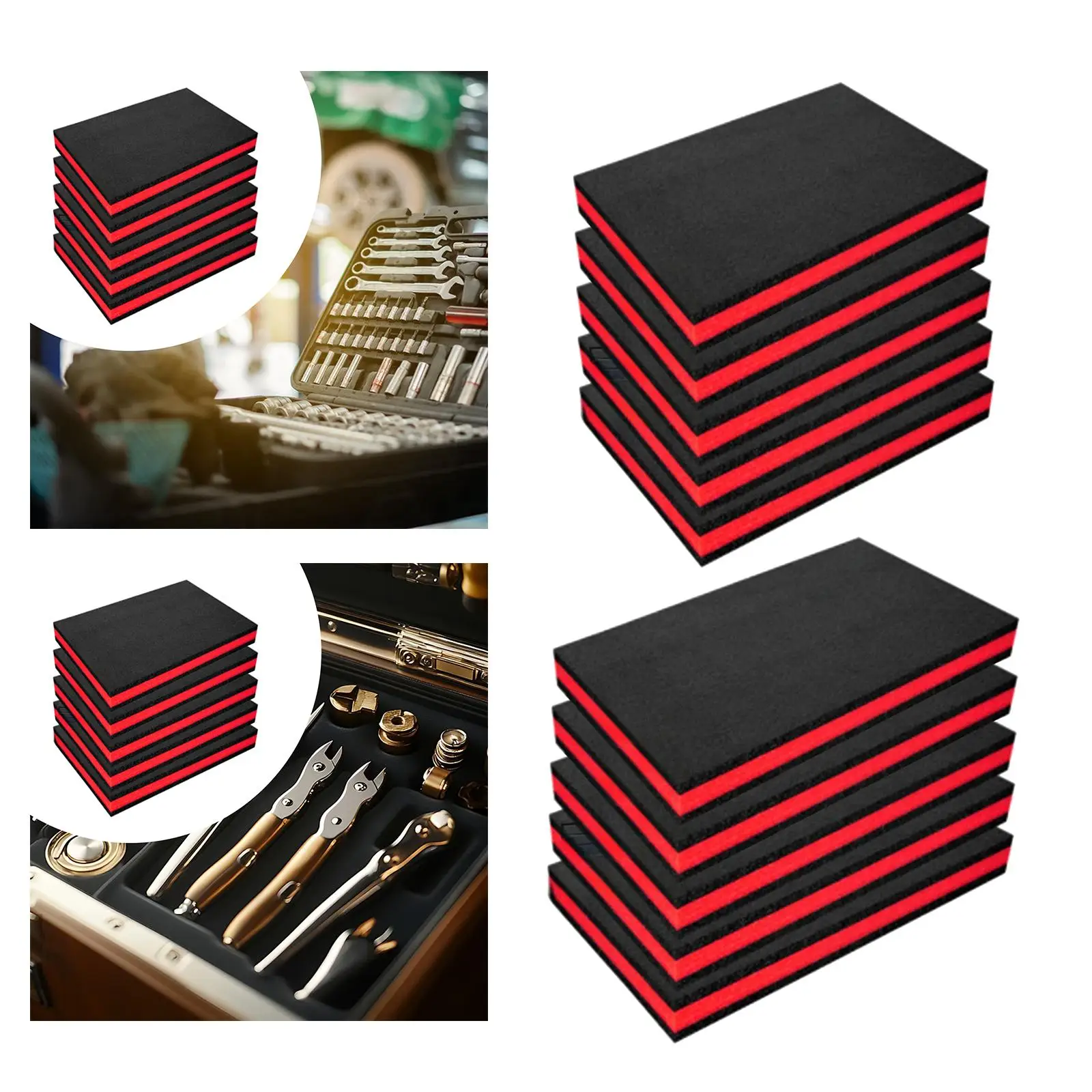 Foam Pad Insert Layered Cushion Sheet Cuttable Organizer for Tool Box Storage Case and Protective Uses view 5