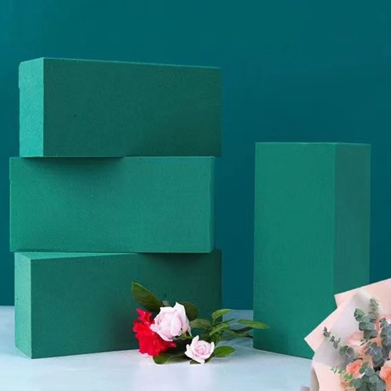 Green Floral Foam Artificial Flower Packing Flowers Arranging Mud Florist Styrofoam Block For Wedding Party Holiday Decor