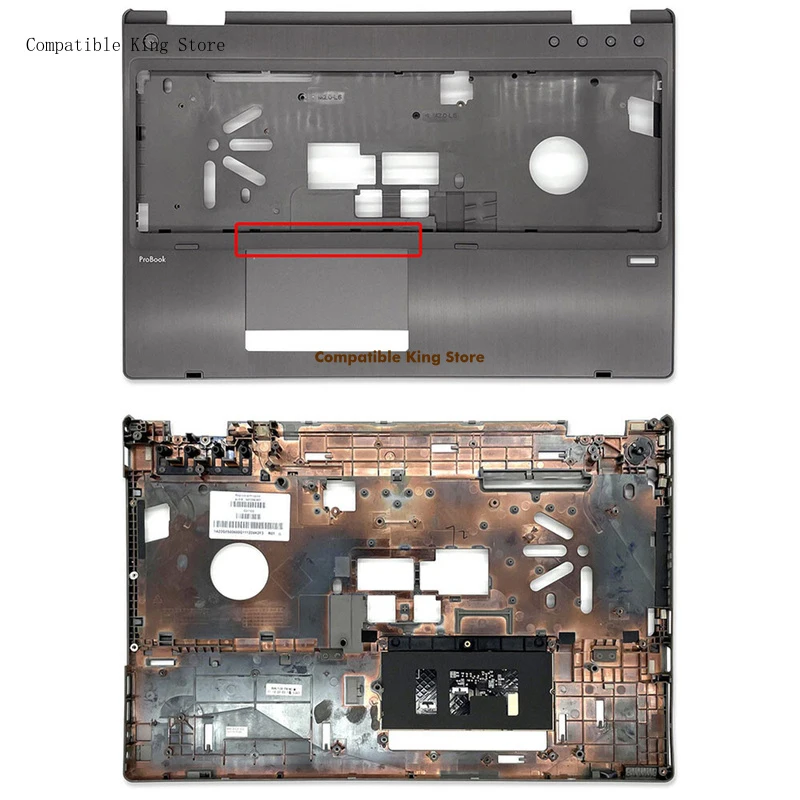 L+For HP 6560B 6570B LCD Back Cover Palmrest Bottom Case Shell Brown/ Black
