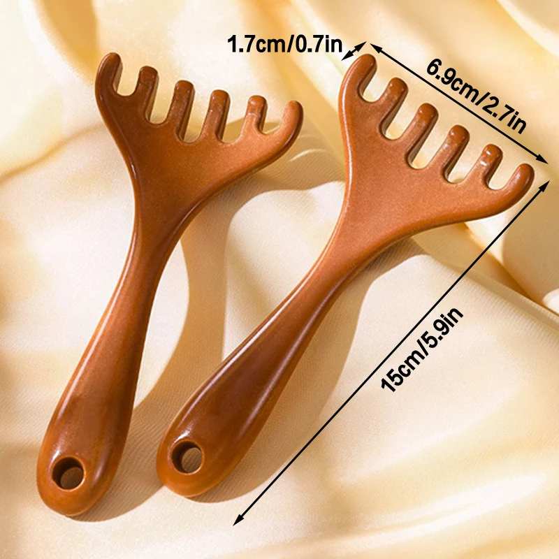 Body Meridian Massage Comb Deer Antlers Wide Tooth Acupuncture Help Blood Circulation Anti-static Smooth Hair