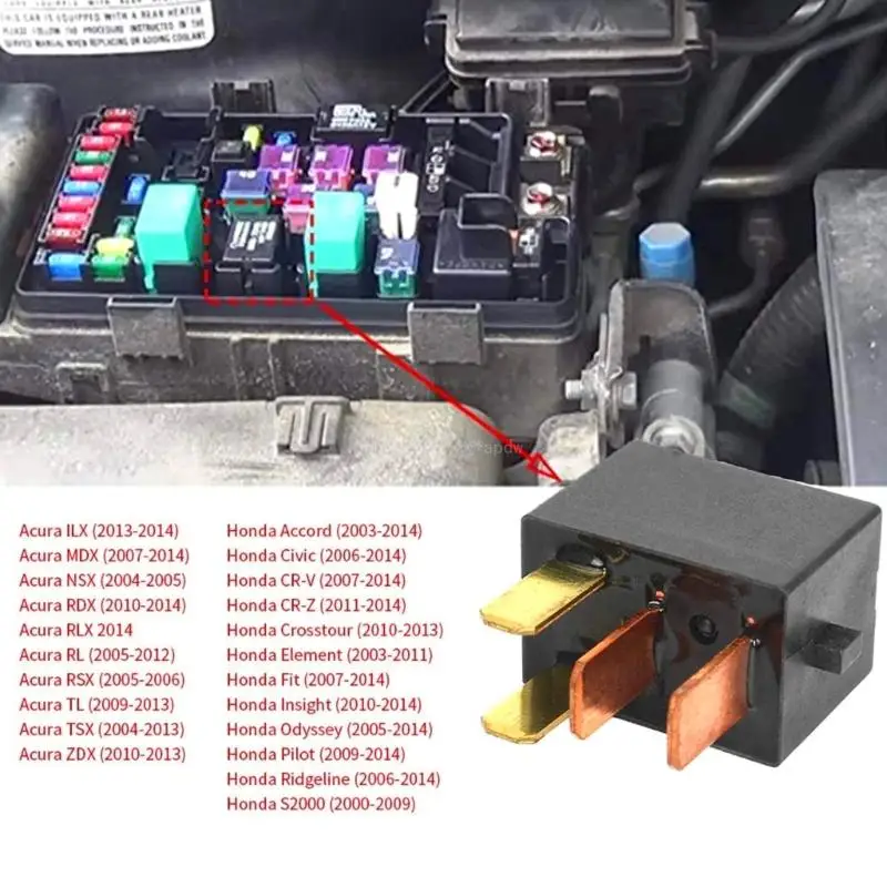 Air Conditioner Relays 39794-SDAA05 4Prong Power Relays Assembly Starter Relays for accord  Crosstour