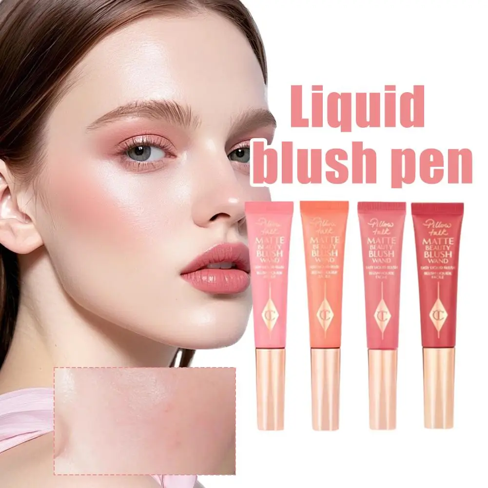 12ml Vloeibare Blush Pen Draagbare Spons Tip Natuurlijke Rosy Glow KUSSEN TALK Niet-oxidatieve Make-Up Wangen Lippen Ogen Multi Functie