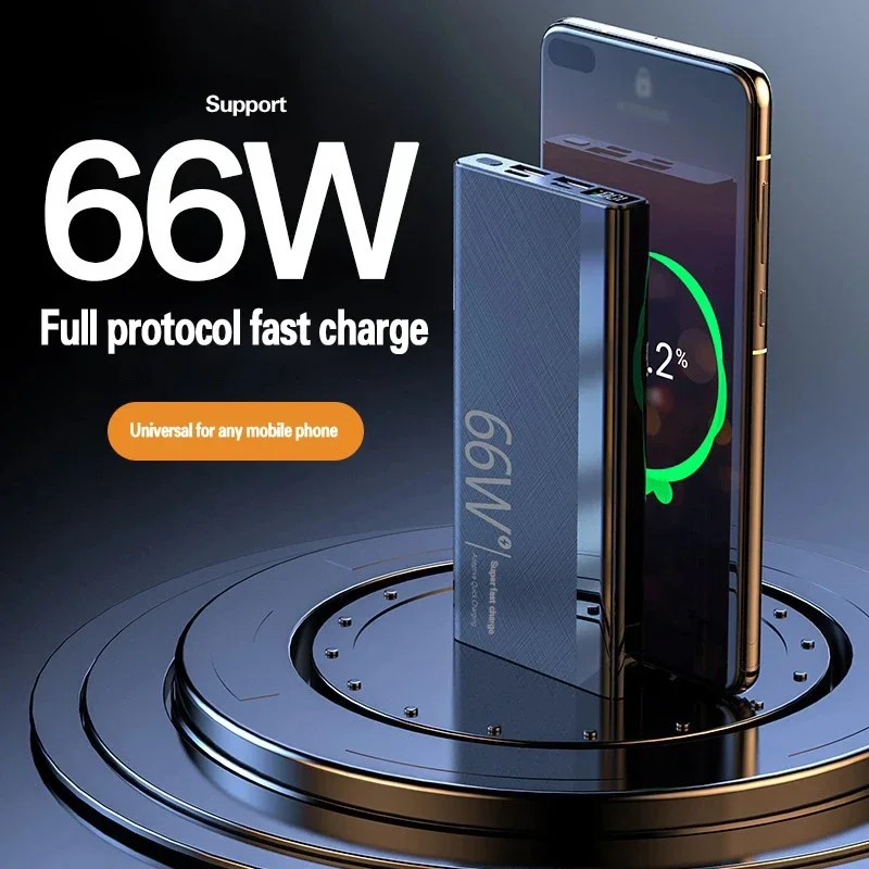 New 66W Power Bank 50000mAh PD 3.0 Fast Charging Portable External Battery for IPhone 15 14 13 Pro Samsung Xiaomi