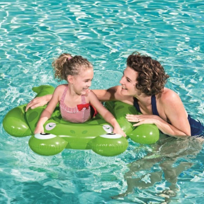 Pool Ring for Kids Inflatable Cartoon Aminal Floats Floating Frog & Crab & Butterfly Shaped Swimming Rings Baby Pool Toys