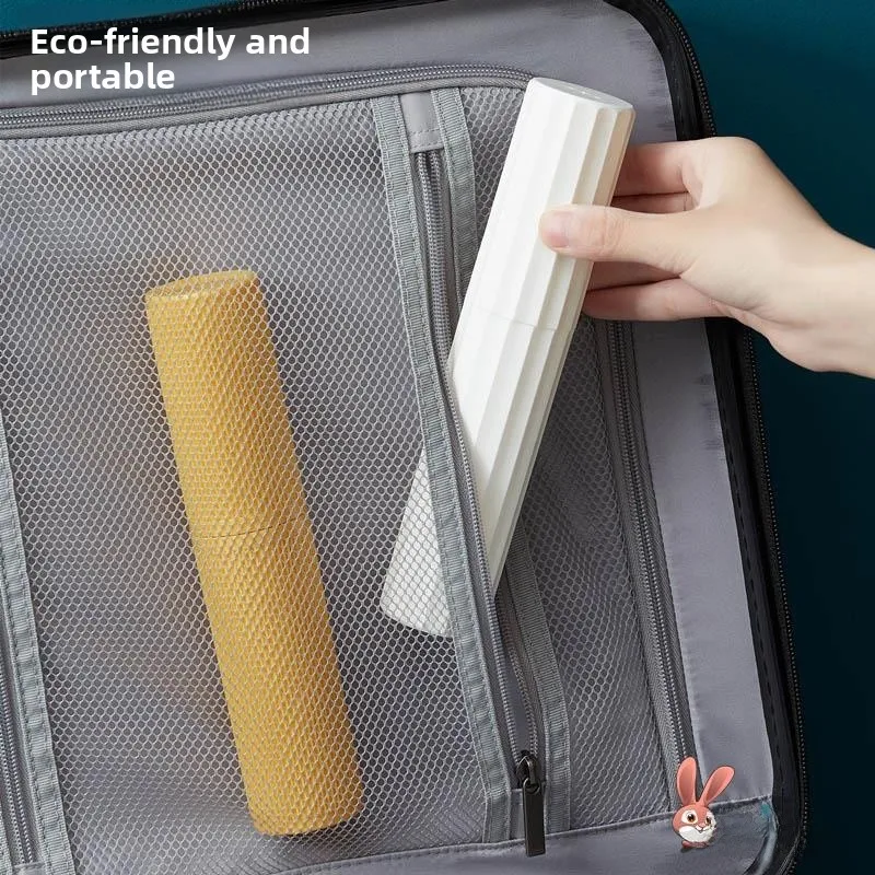 

Portable Travel Toothbrush Storage Box Student Dormitory Wash Cup Brush Holder Plastic Bathroom Accessories Pure Color Design