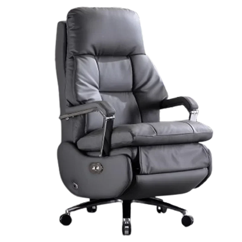 Leather Boss Chair Electric Business Office Ventilated Massage Chair Sedentary Computer Office Furniture Silla De Oficina