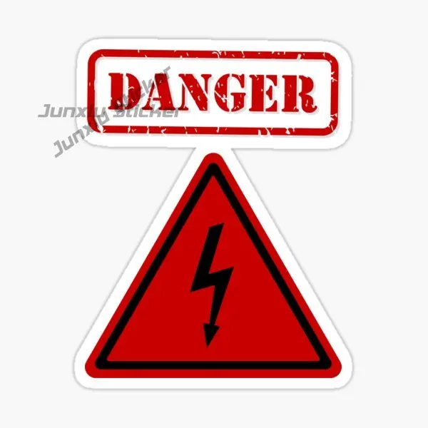 DANGER HIGH VOLTAGE Vinyl Waterproof Self Adhesive Car Sticker Vinyl Waterproof Self-adhesive Car Accessories Decal