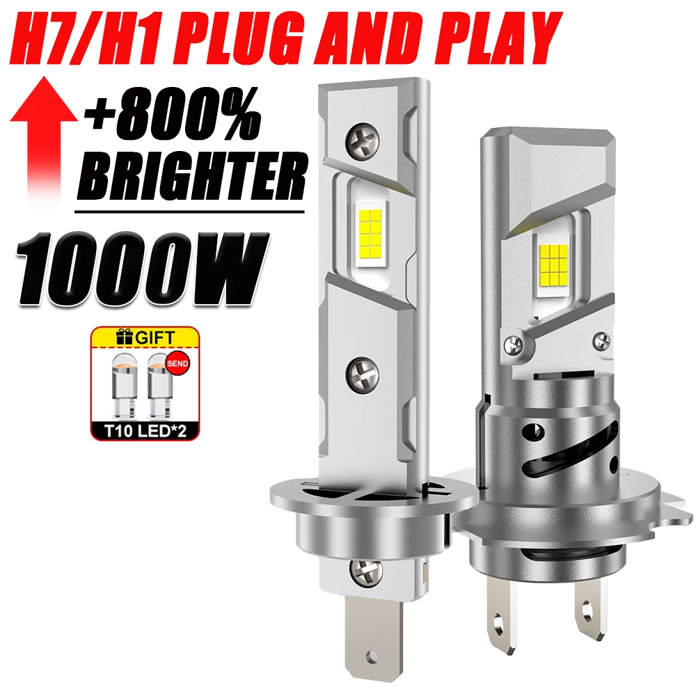 

Ampoule Led H7 H1 30000LM Прожекторы Супер яркие автомобильные фары Лампа 6000K Plug And Play Turbo светодиодные фары для автомобильных противотуманных фар