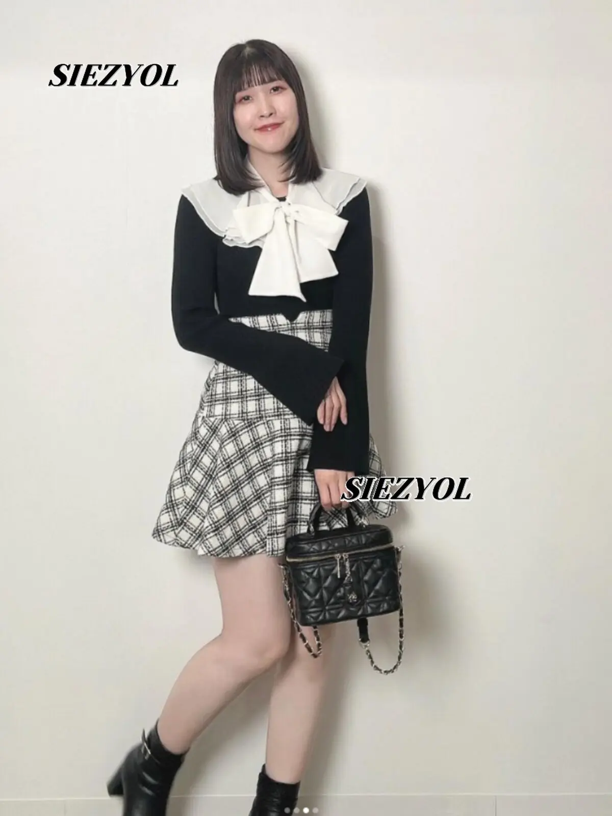 Japanese Style Tweed Plaid Short A- Line Skirt Sweet Girl High Waist Slimming Casual Easiest for Match One-step Mini Skirts