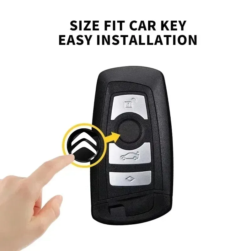 5/10Pcs Aluminium Metal Car Key Badge Stickers Fit Citroen C4 C3 C5 Aircross C1 Berlingo Jumper ZX Xsara 2 Interior Accessories view 3