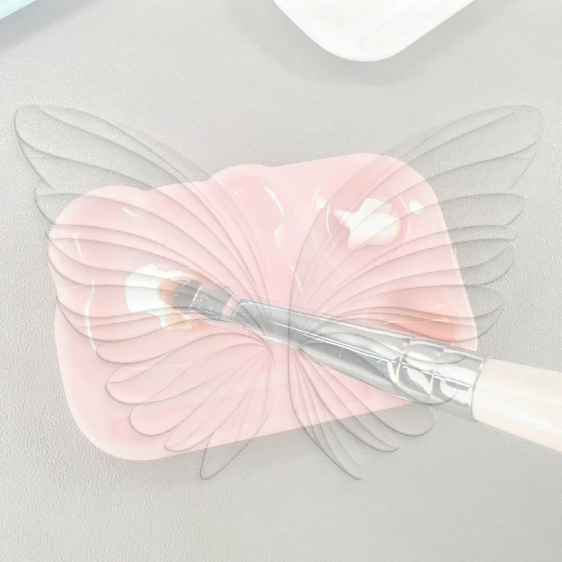 1 unidade de paleta de cores para nail art com desenhos animados, placa de mistura de cores para pintura de esmalte em gel, bandeja de plástico com su