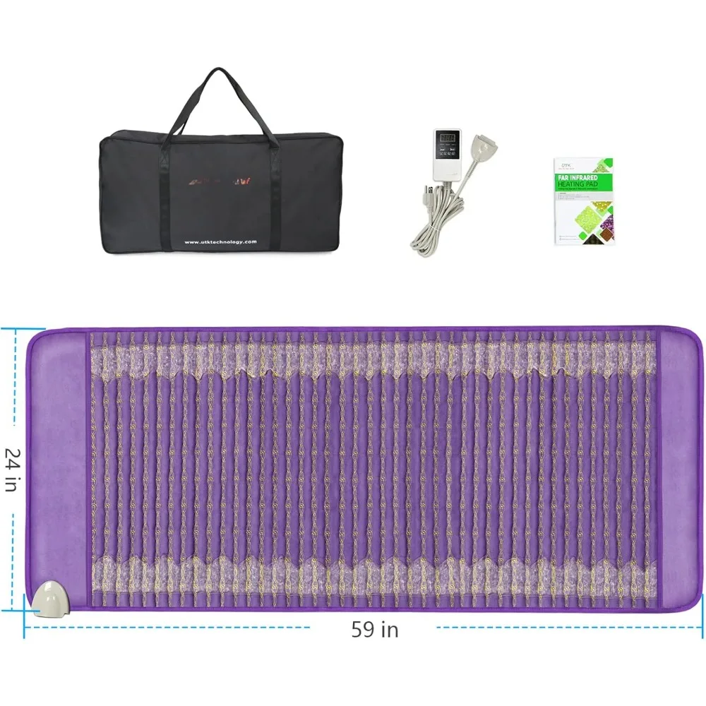 Amethyst infrared heating pad, back far infrared heating pad, whole body heating pad, amethyst pad