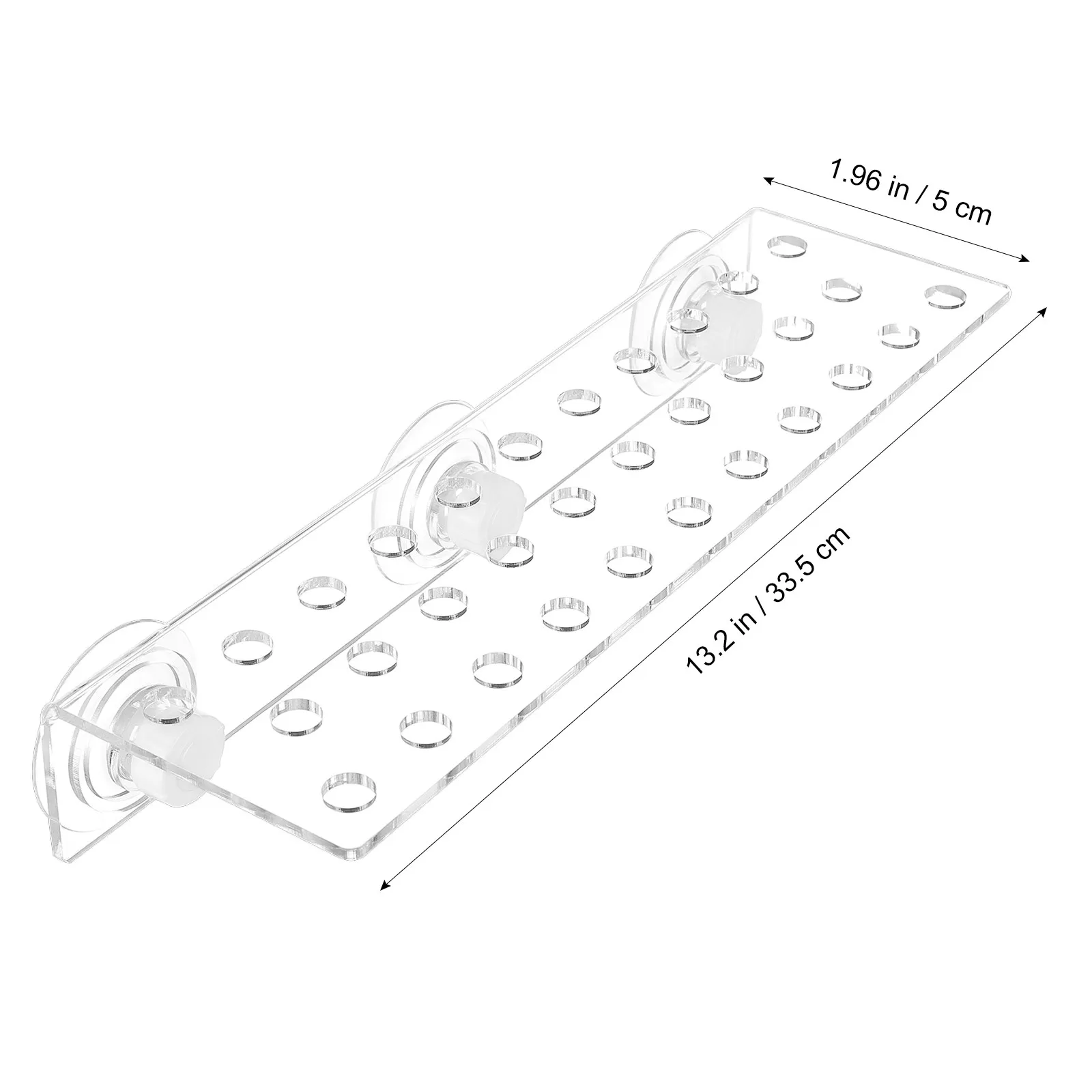 32 Holes Clear Coral Bracket Acrylic Frag Stand for Fish Tank Aquarium Strong Suction Base Easy Maintenance Solid Build